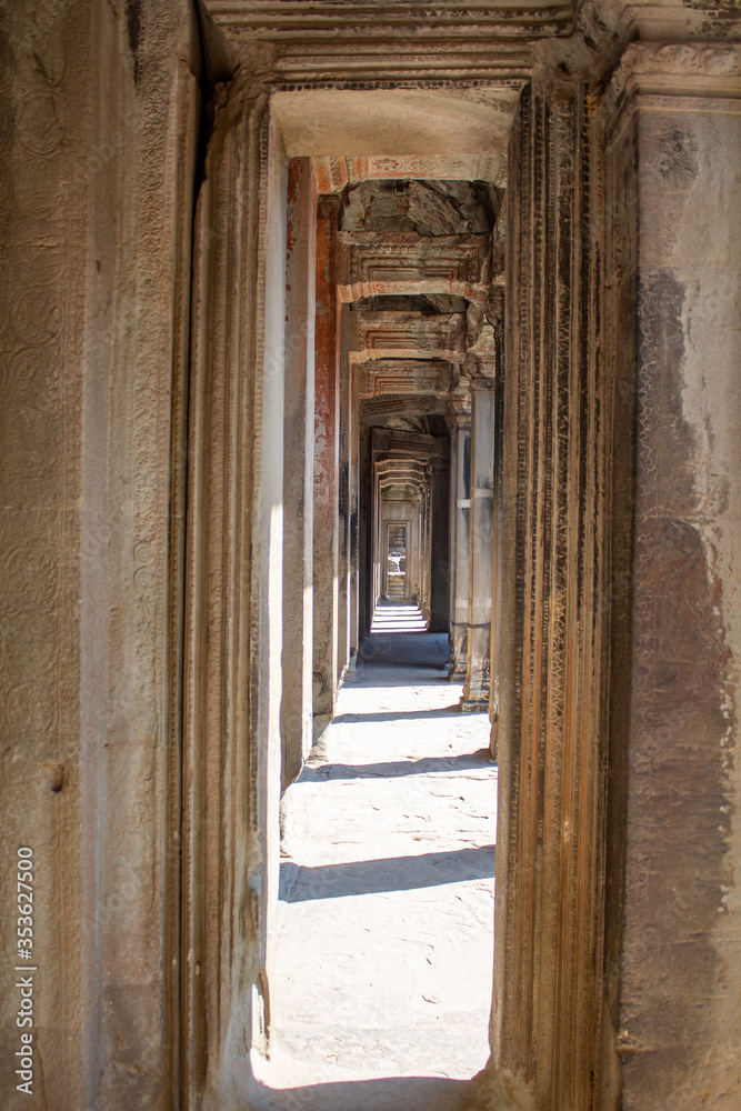 Tür in Tempel Angkor Wat Kambodscha Siem Reap 