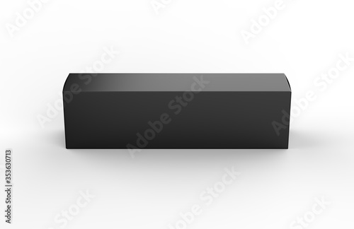 Wallpaper Mural Tall black paper box mock up template on isolated white background, ready for your design presentation, 3d illustration Torontodigital.ca
