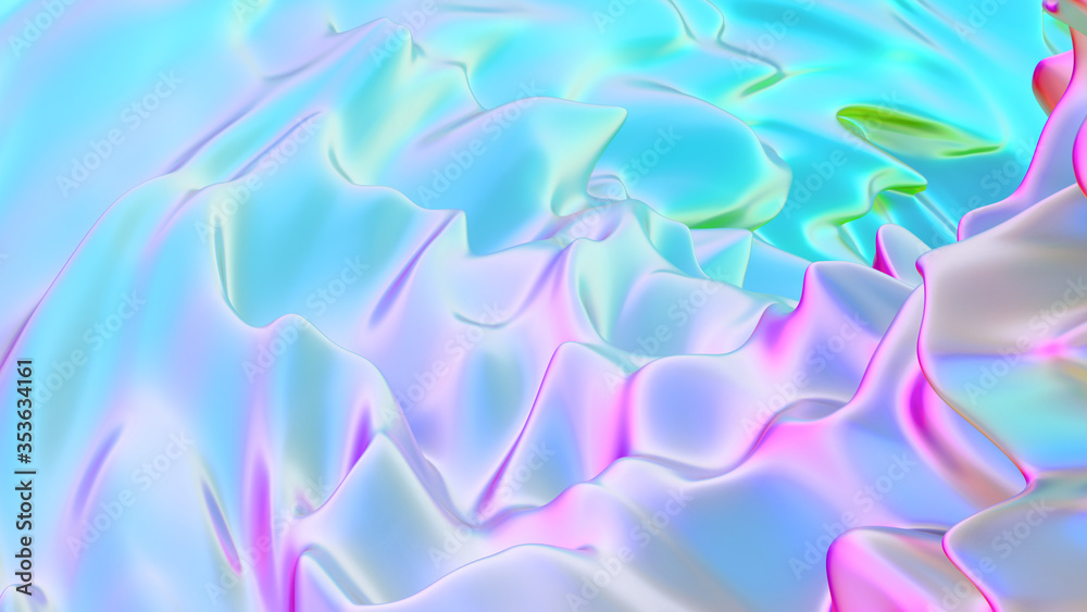 Abstract liquid lava. Trendy Aqua menthe neon waves background. Beautiful 3d render for card, banner, poster, wallpaper, web, print Abstract liquid lava. Trendy Aqua menthe neon waves background. Beautiful 3d render for card, banner, poster, wallpaper, web, print