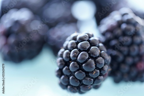 blueberries on a blurred background