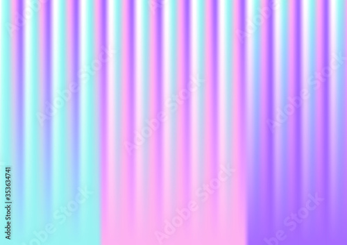 Abstract bright wavy holographic background for trendy design