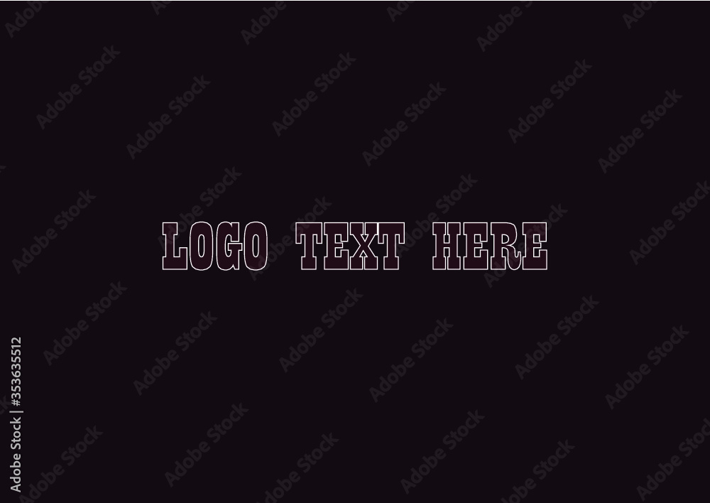 Fototapeta premium Font of Logo Text Here by Commercial Use