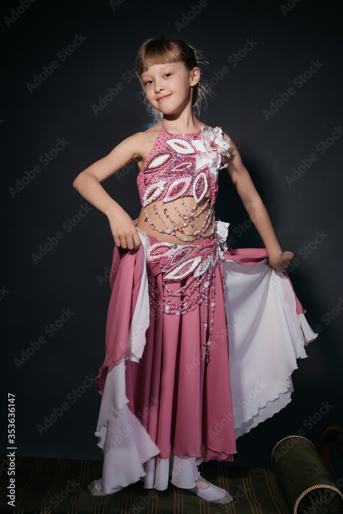 A little girl dressed as an belly dancer A little girl dressed as an belly dancer