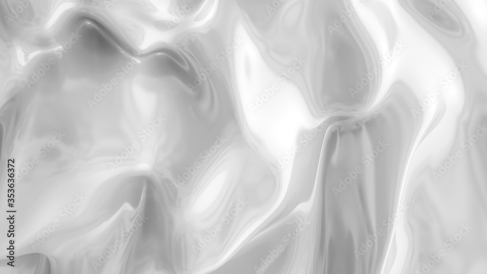 Obraz premium White smooth glossy abstract elegant liquid background. White lava, cream, latex, lacquer, varnish wave.