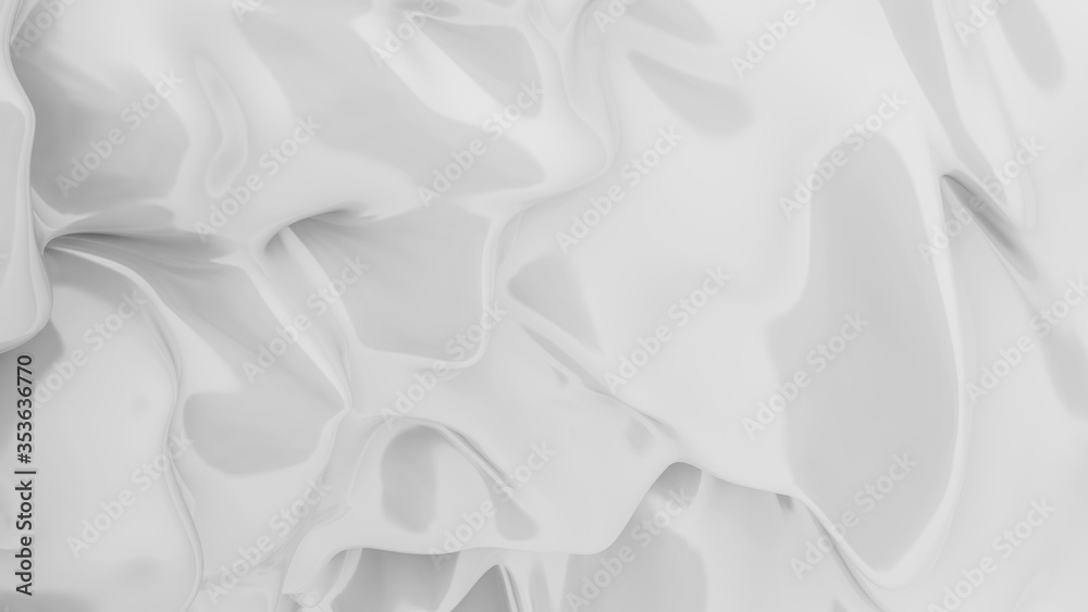 White smooth glossy abstract elegant liquid background. White lava, cream, latex, lacquer, varnish wave.
