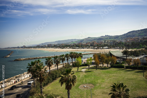 panoramic view of the coast of San Benedetto del Tronto photographed from its Ferris Wheel photo