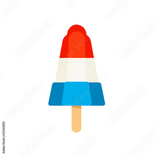 4th July rocket popsicle icon. Clipart image isolated on white background