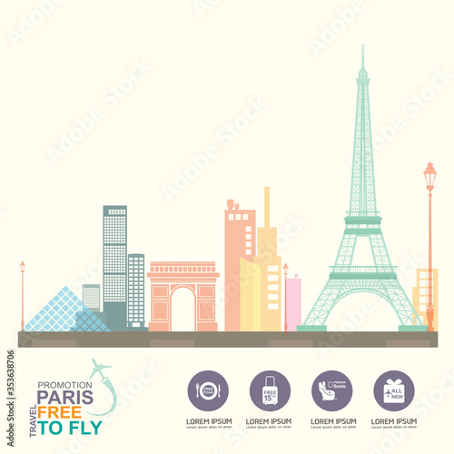 Airline Vector Concept Promotion Travel around the World