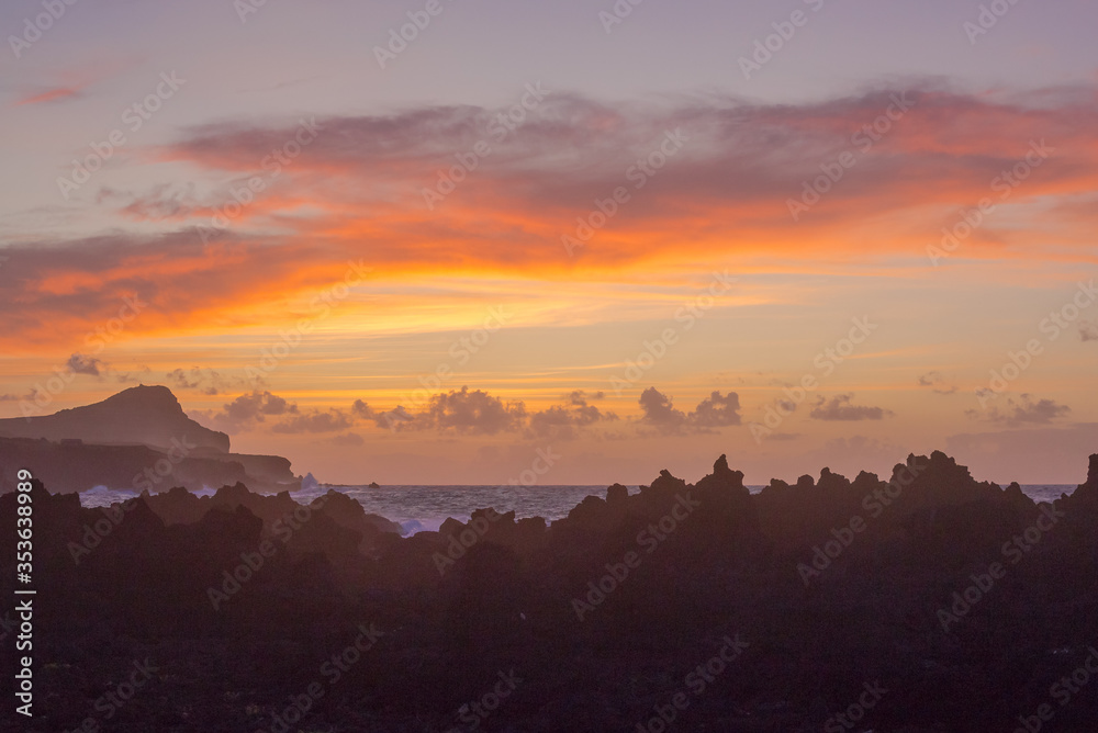 Lava stones on the beach of Piscinas Naturais Biscoitos. Atlantic Ocean. Terceira Azores, Portugal. Lava stones on the beach of Piscinas Naturais Biscoitos. Atlantic Ocean. Terceira Azores, Portugal.
