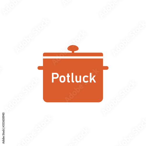 Potluck party icon. Clipart image isolated on white background
