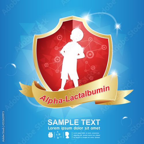 Omega Nutrition and Vitamin - Concept Logo Products for Kids.