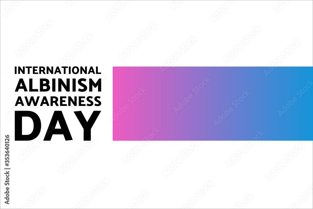 International Albinism Awareness Day. June 13. Holiday concept. Template for background, banner, card, poster with text inscription. Vector EPS10 illustration. .