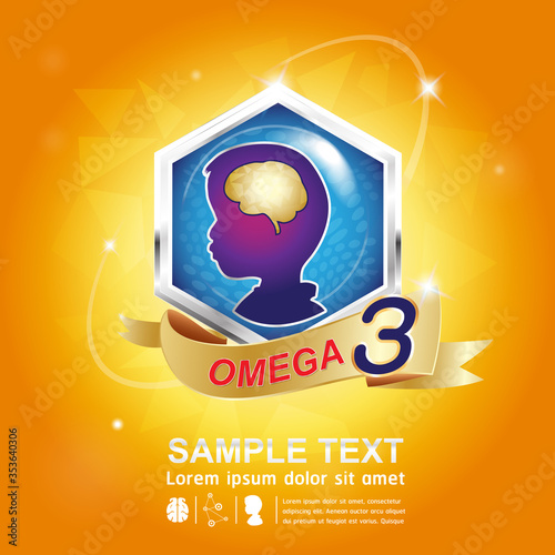 Omega Nutrition and Vitamin - Concept Logo Products for Kids.