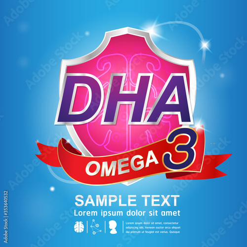 Omega Nutrition and Vitamin - Concept Logo Products for Kids.