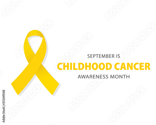 September is Childhood cancer awareness month. Clipart image isolated on white background