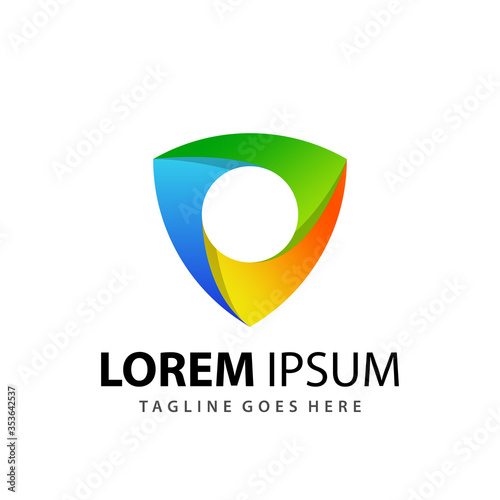 Abstract Colorful Shield Circle Eco Logo Design Template Premium Vector Free Download Abstract Colorful Shield Circle Eco Logo Design Template Premium Vector - GFXLoad