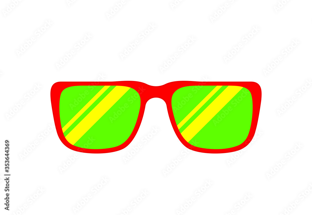 fashion glasses red green isolated on white for copy space, clip art glasses single flat top view, fashionable eyeglasses red for graphic sale banner ad discount, simple flat lay of sunglasses eyewear fashion glasses red green isolated on white for copy space, clip art glasses single flat top view, fashionable eyeglasses red for graphic sale banner ad discount, simple flat lay of sunglasses eyewear