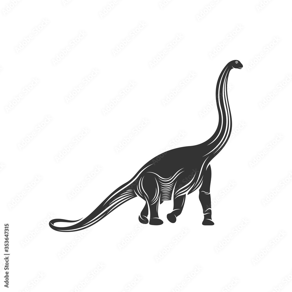 Fototapeta premium Brontosaurus logo design vector. Icon Symbol. Template Illustration