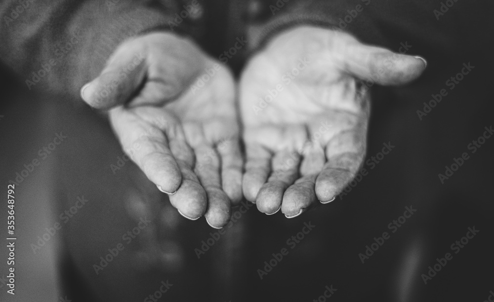 Fototapeta premium Grandmother with money in her hands