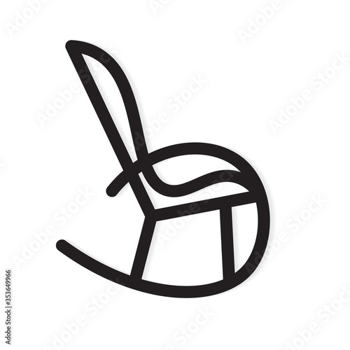 rocking chair icon- vector illustration