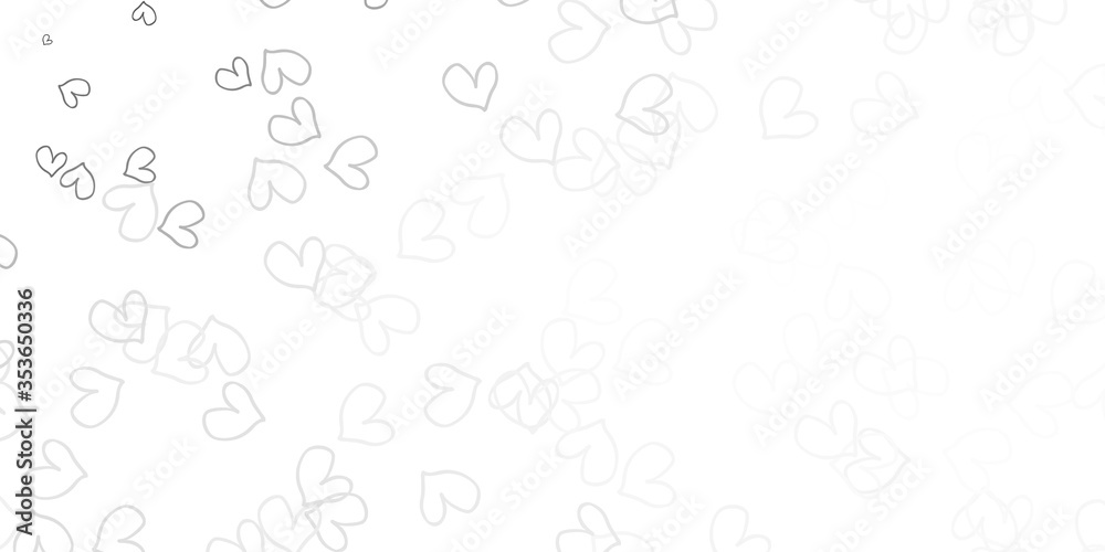 Light Gray vector backdrop with sweet hearts. Light Gray vector backdrop with sweet hearts.