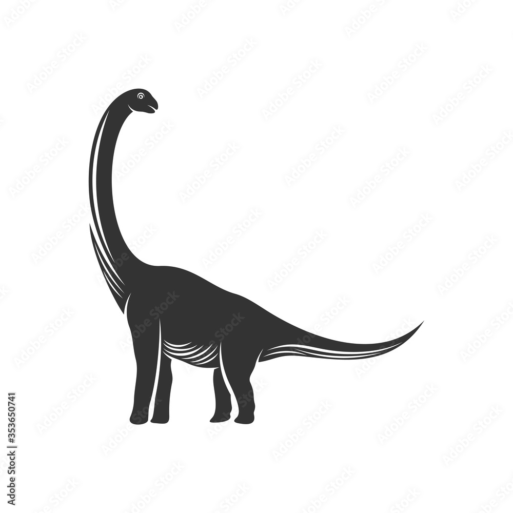 Fototapeta premium Brontosaurus logo design vector. Icon Symbol. Template Illustration