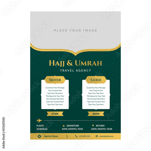 islamic flyer design template vector