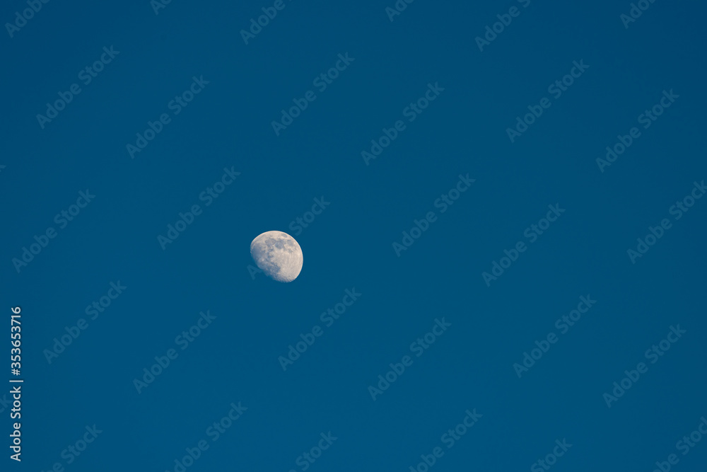 Closeup of the moon photographed at sunset. Closeup of the moon photographed at sunset.