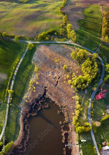 Fototapeta Naklejka Na Ścianę i Meble -  Jezioro Brajnickie aerial