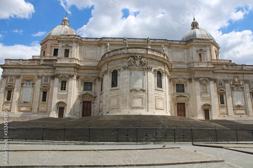 Santa Maria Maggiore and Piazza Dell Esquilino, Rome, Italy an ancient Catholic basilica of Rome 