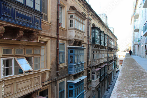old flats buildings in valletta (malta) 