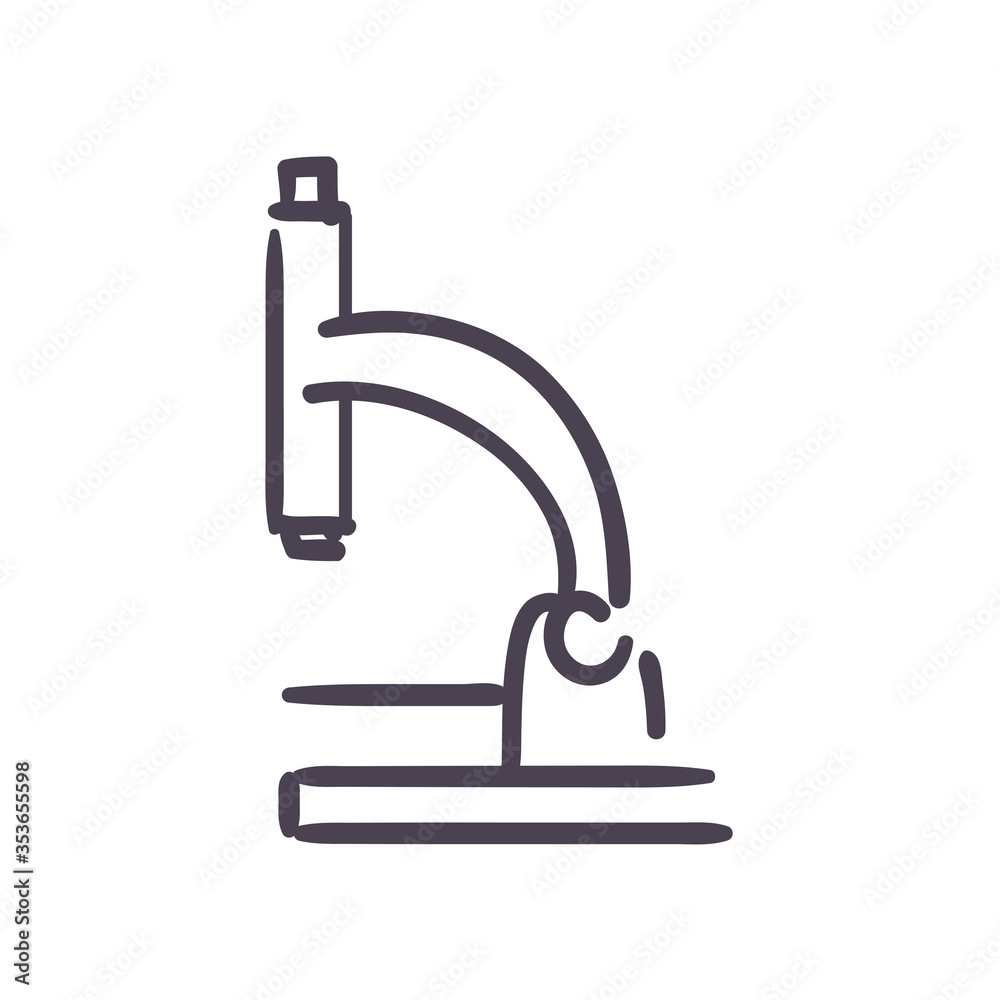 chemistry microscope line style icon vector design chemistry microscope line style icon vector design