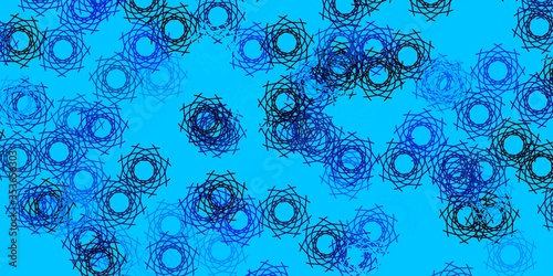 Light BLUE vector pattern with abstract shapes.