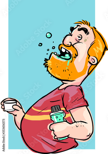  Vector illustration of Mouthwash stock