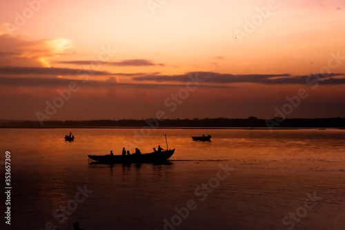 sunset on the river © pratap