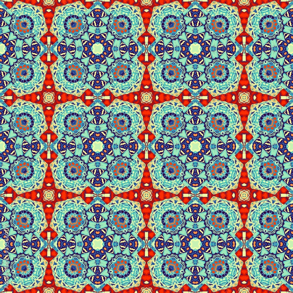 Abstract mosaic art pattern. Seamless background.