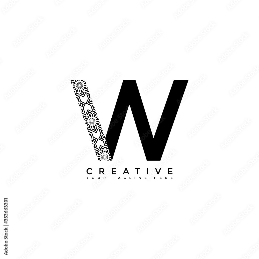 INITIAL W LETTER LUXURY ORNAMENT MONOGRAM LOGO INITIAL W LETTER LUXURY ORNAMENT MONOGRAM LOGO