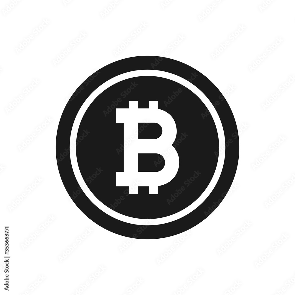 Bitcoin flat vector icon. Crypto currency coin. Cryptocurrency emblem. Web and Internet money logo. Bitcoin flat vector icon. Crypto currency coin. Cryptocurrency emblem. Web and Internet money logo.