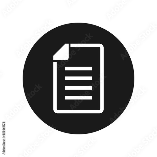 Document vector icon. File icon isolated on white background. Note