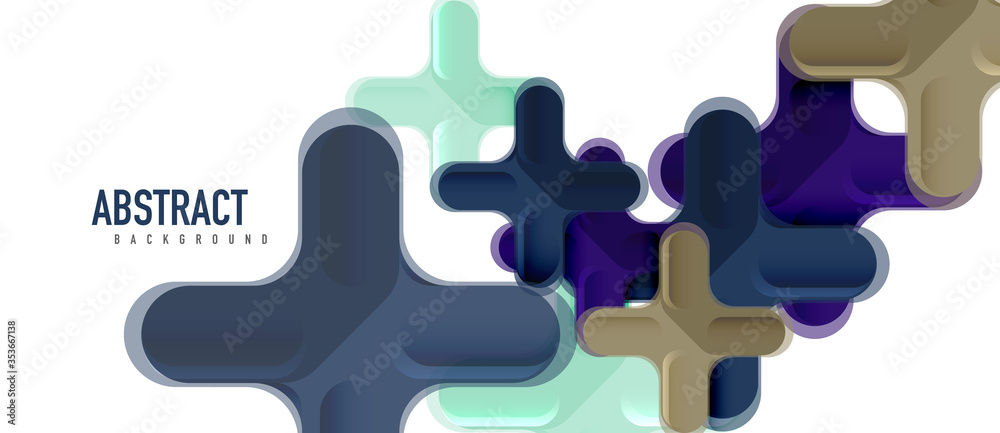 Glossy multicolored plastic style cross composition, x shape design, techno geometric modern abstract background. Trendy abstract layout template Glossy multicolored plastic style cross composition, x shape design, techno geometric modern abstract background. Trendy abstract layout template