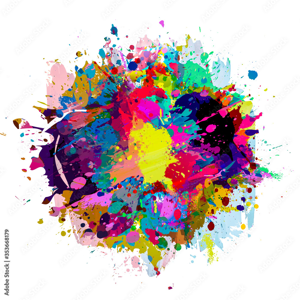 Naklejka abstract colorful splashes background