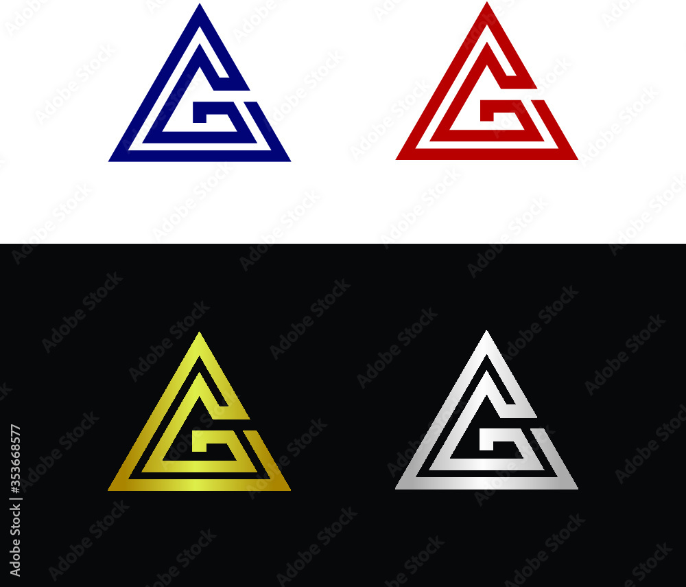 Initials with letter g and letter c logo