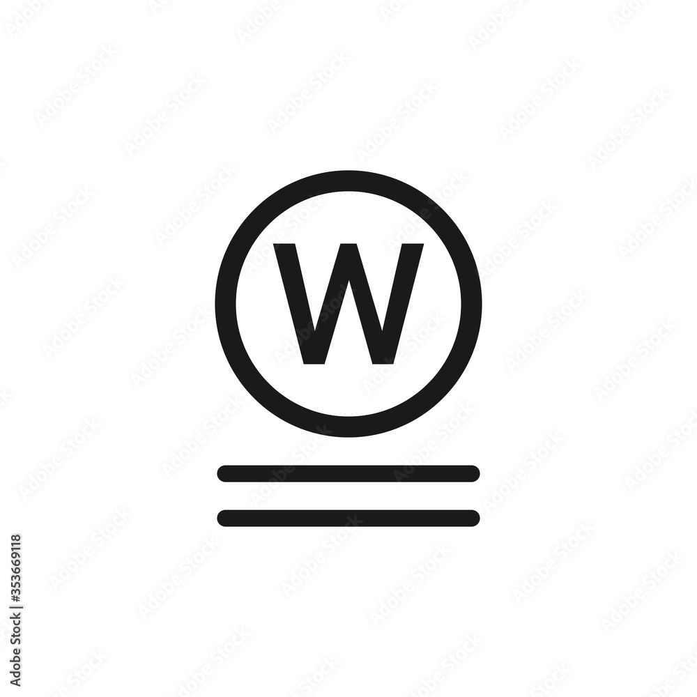 Laundry icon isolated on white background. Wet clean very delicate symbol. Washing sign. Laundry icon isolated on white background. Wet clean very delicate symbol. Washing sign.