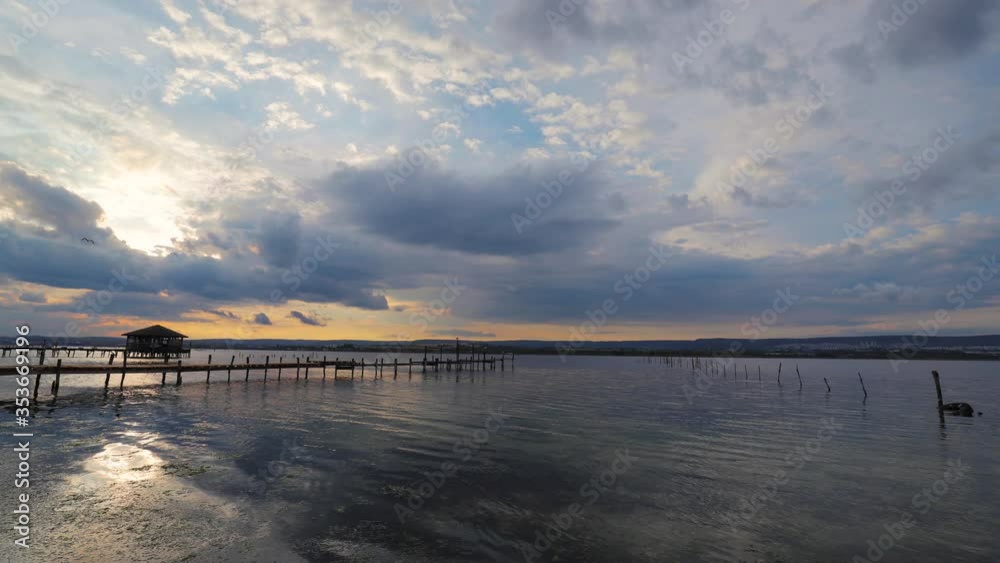 time lapse of a beautiful evening at the seashore time lapse of a beautiful evening at the seashore