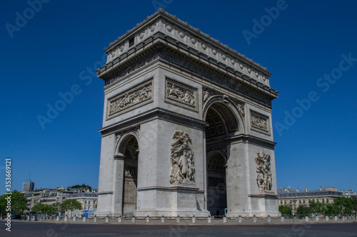 Arc de Triomphe Architectural monument on Charles de Gaulle square