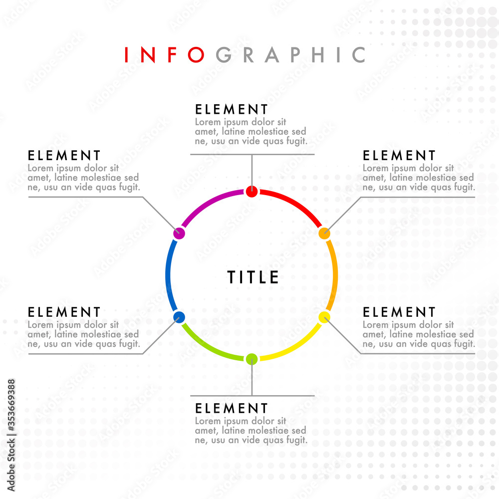Infographics number options template, elements steps Infographics number options template, elements steps