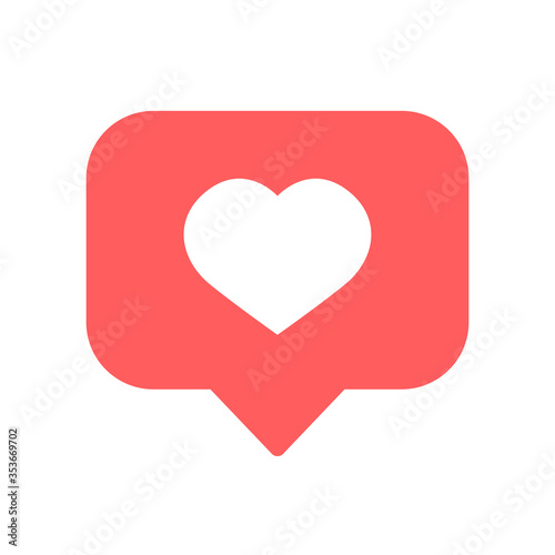 Notifications vector like icon.  Social media like vector icon. Symbol for web site computer and mobile vector.