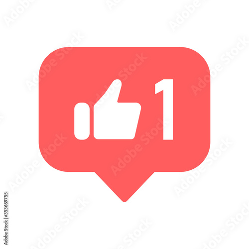 Notifications vector like icon. Social media like vector icon. Symbol for web site computer and mobile vector.