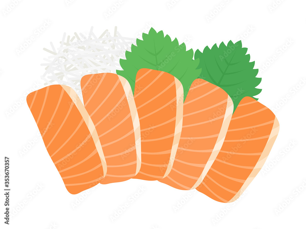 サーモンの刺身のイラスト Stock Vector Adobe Stock サーモンの刺身のイラスト Stock Vector Adobe Stock