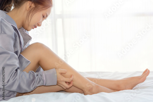 Calf pain or hamstring injury in the morning after a strenuous exercise from last night